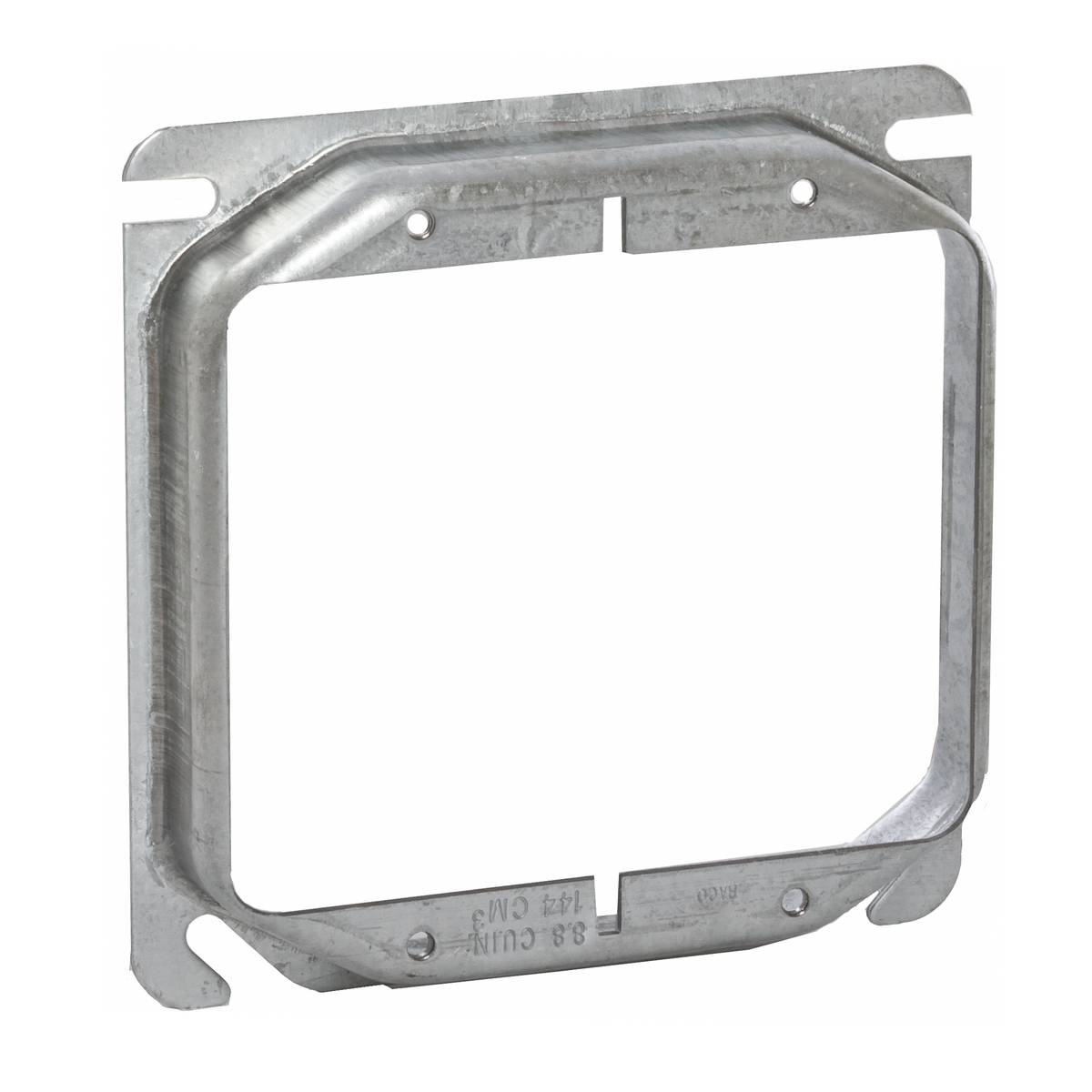 RACO® 779 Elite Fabricated Pre-Wired Standard Box Cover, 4 in L x 4 in W, Receptacle/Switch Cover, Steel