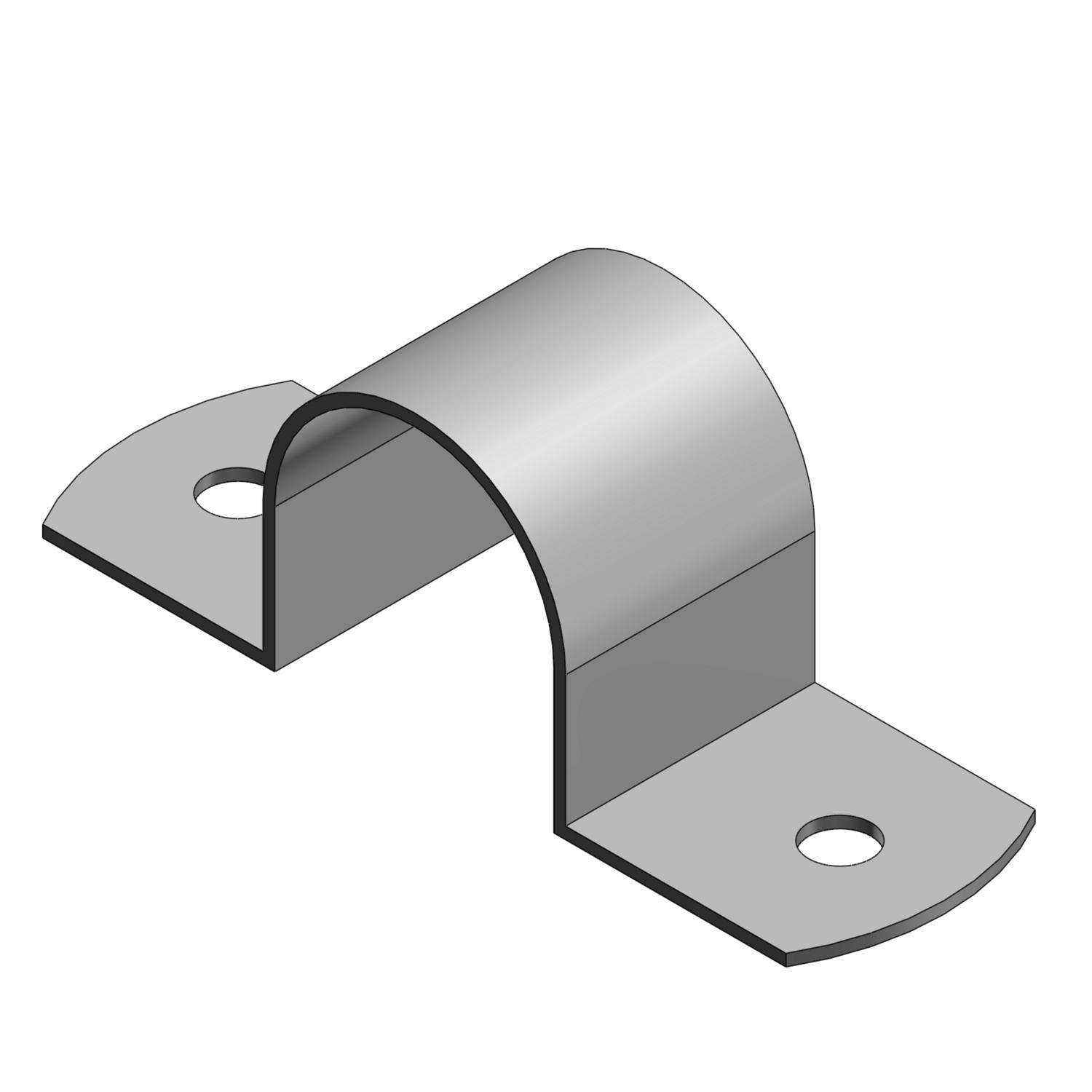 Steel City® HS905-SS 2-Hole Pipe Strap, 1-1/2 in Conduit, Steel
