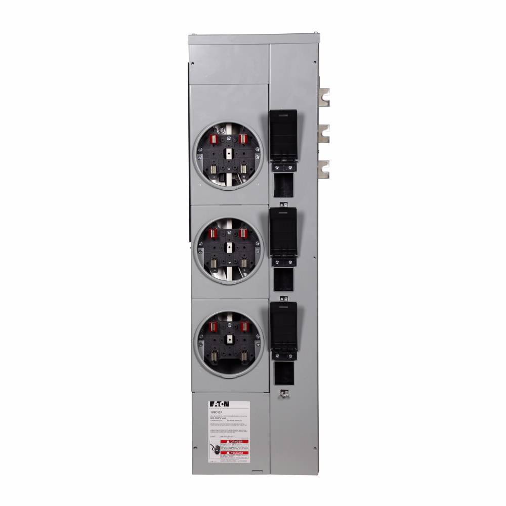 EATON 1MM312RC 3-Socket Multiple Metering Meter Stack Module, 120/240 VAC, 125 A, 1 ph Phase, 3 Wires