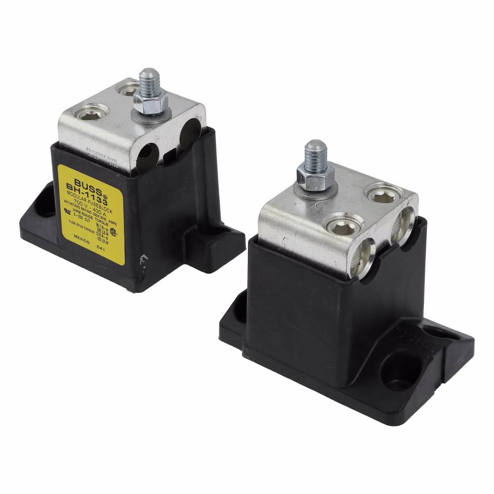 Edison BH-1133 High Speed Modular Fuse Block, 0 to 2500 VAC, 0 to 400 A, 6 AWG to 250 kcmil Wire, 1 Pole