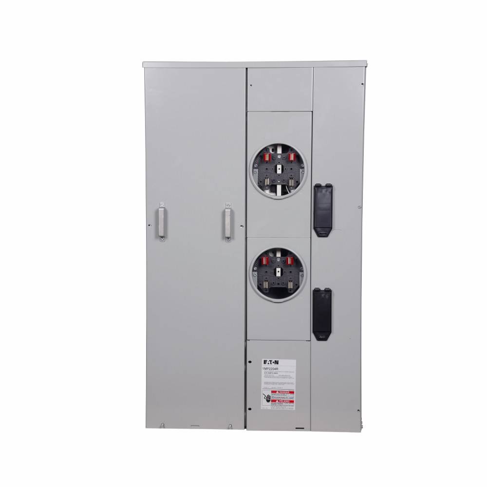 EATON 1MP2204RC 3-Wire Group Metering Meter Pack, 200 A Self-Contained Socket, Underground Feed, 120/240 VAC, 400 A Bus