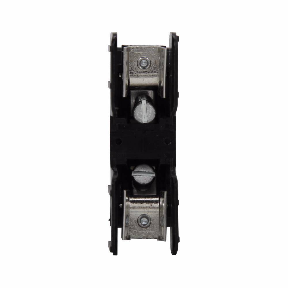 Bussmann NDNF1-BK Fuse Terminal Block, 600 V, 30 A, 22 to 8 AWG Copper Wire, 1 Pole, DIN Rail Mount