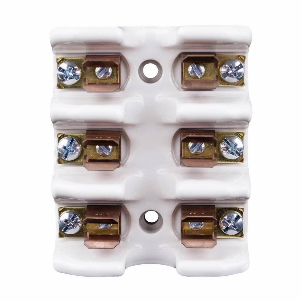 Bussmann 2607 Non-Grounding Standard Grade Fuse Block, 250 V, 0.1 to 30 A, Class: H/K/R, 3 Poles