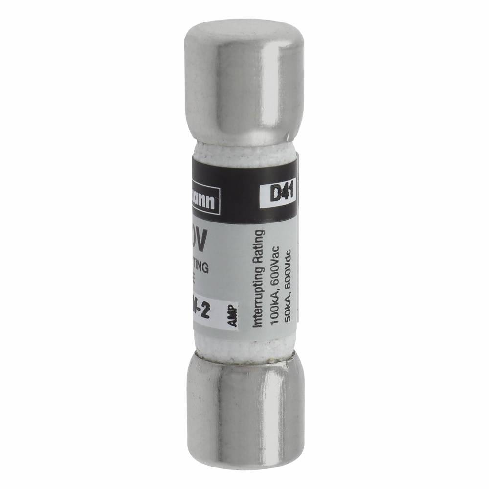 Bussmann Limitron™ KLM-2 Fast Acting Low Voltage Midget Supplemental Fuse, 2 A, 600 VAC/VDC, 100000 A AC/50000 A DC Interrupt, Class: Supplemental, Cartridge Body