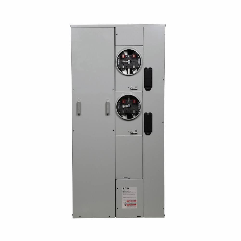 EATON 1MP2204RRLC 3-Wire Group Metering Meter Pack, 200 A Self-Contained Socket, Underground Feed, 120/240 VAC, 400 A Bus