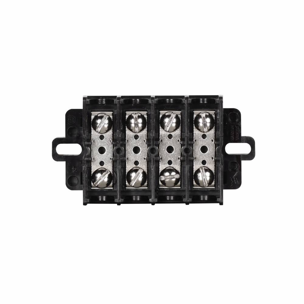 EATON TBU4 NEMA Modular Universal Mounting Block, 600 V, 50 A, 8 AWG Wire, 4 Poles, Base Mount