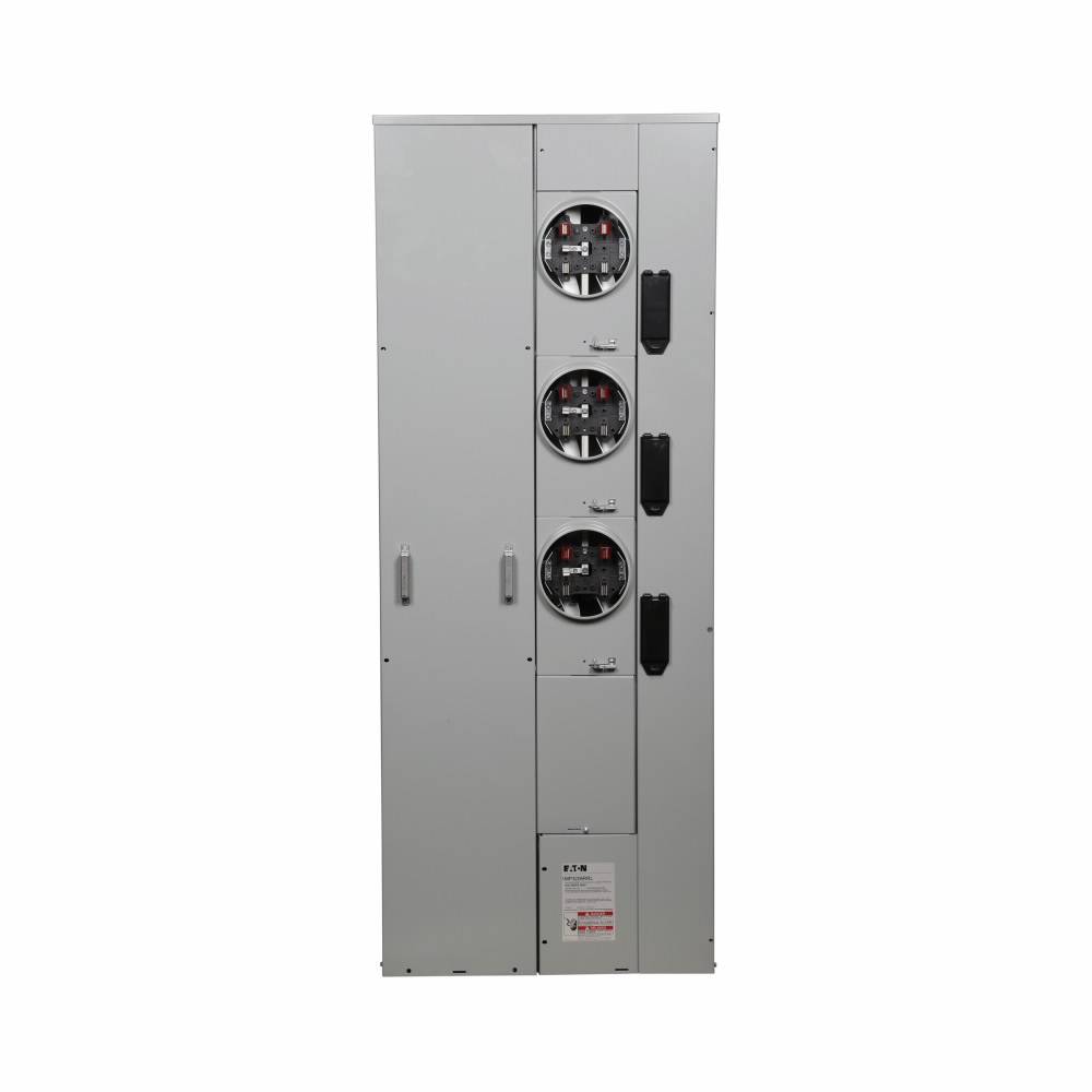 EATON 1MP3206RRLBT Group Metering Meter Pack With Horn Bypass, 200 A Self-Contained Socket, Underground Feed, 120/240 VAC, 600 A Bus