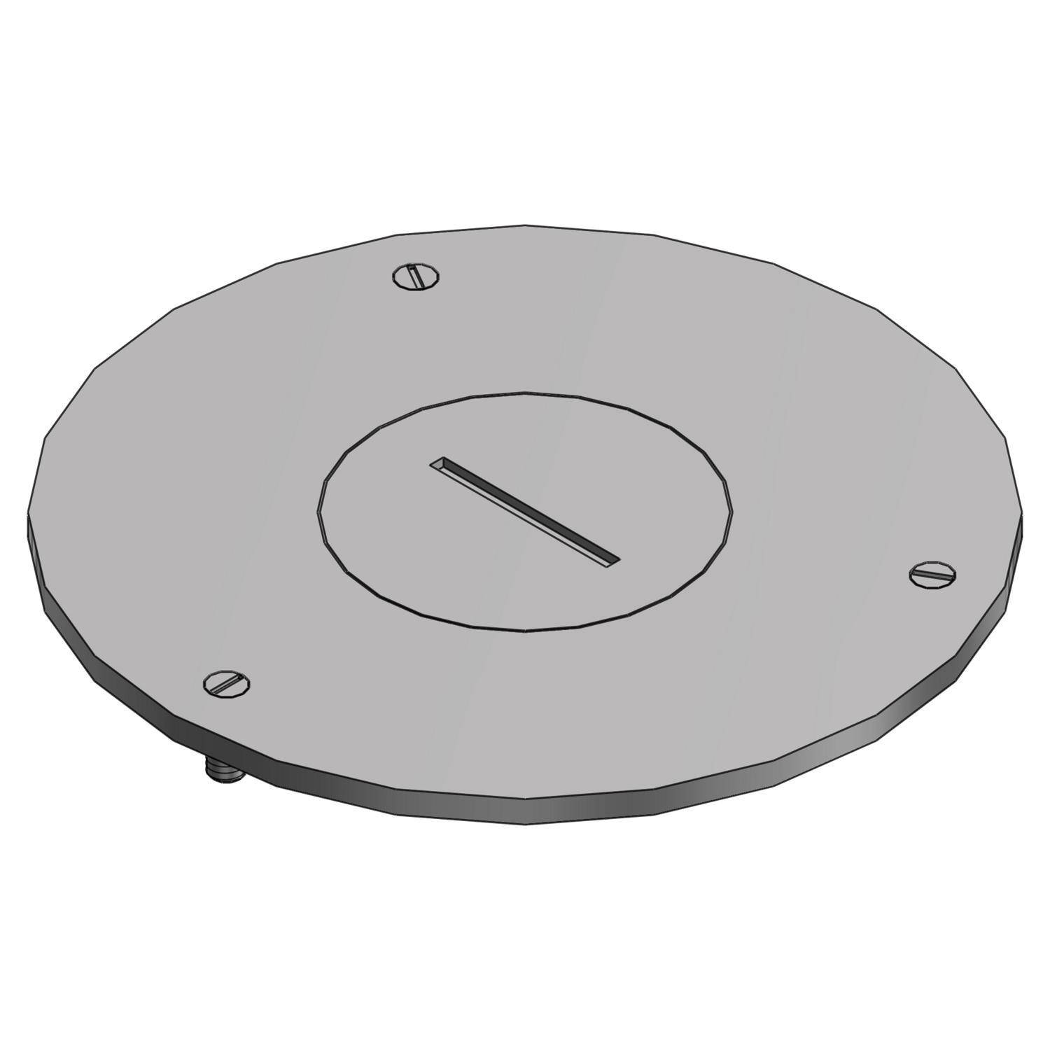 Steel City® P-60-1-1/4-AL Cover Plate, 4 in Dia, Aluminum