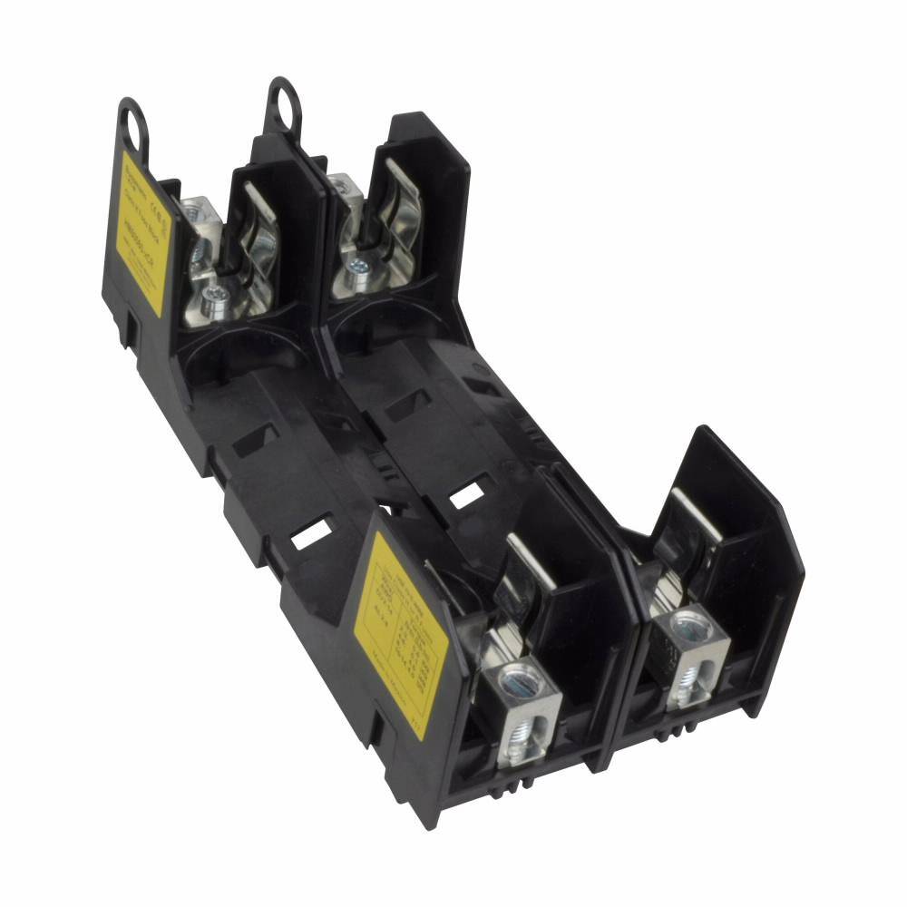 Edison HM60060-2CR Modular Ferrule Fuse Block With Box Lug, 600 V, 60 A, 14 to 2 Cu/8 to 2 AWG Al Wire, 2 Poles
