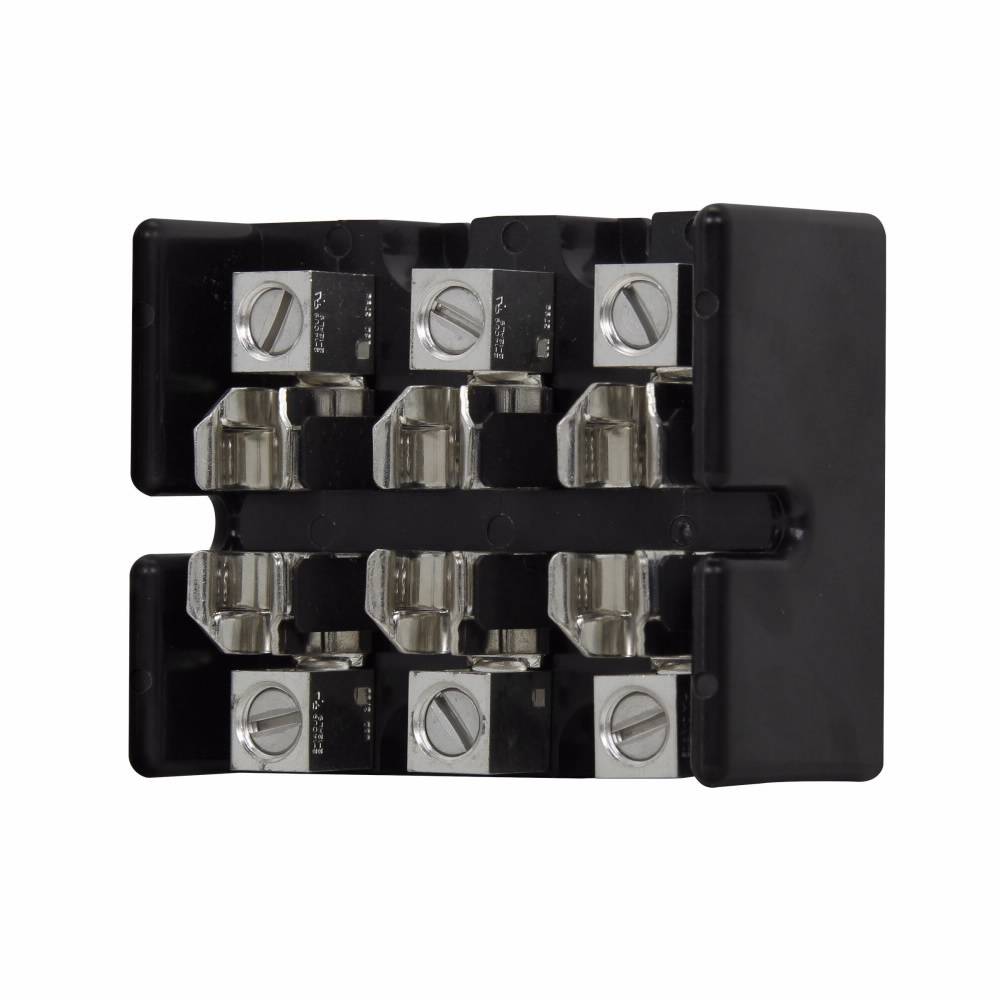 Edison T30060-3SR Open Fuse Block, 300 VAC/VDC, 60 A, Class: T, 12 AWG Al Wire, 3 Poles