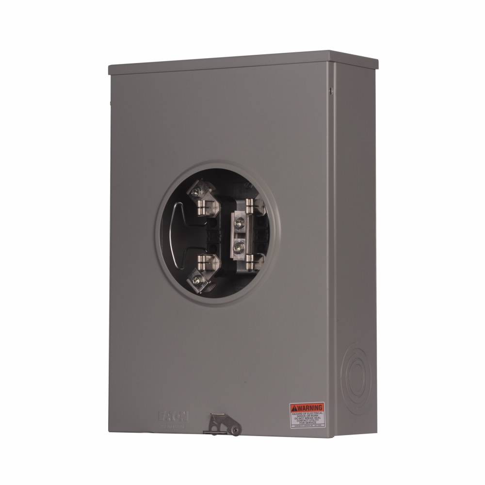 EATON Cutler-Hammer 1008826ACH 3-Wire 1-Position Residential Service Single Meter Socket, 600 VAC, 200 A, 1 Phase