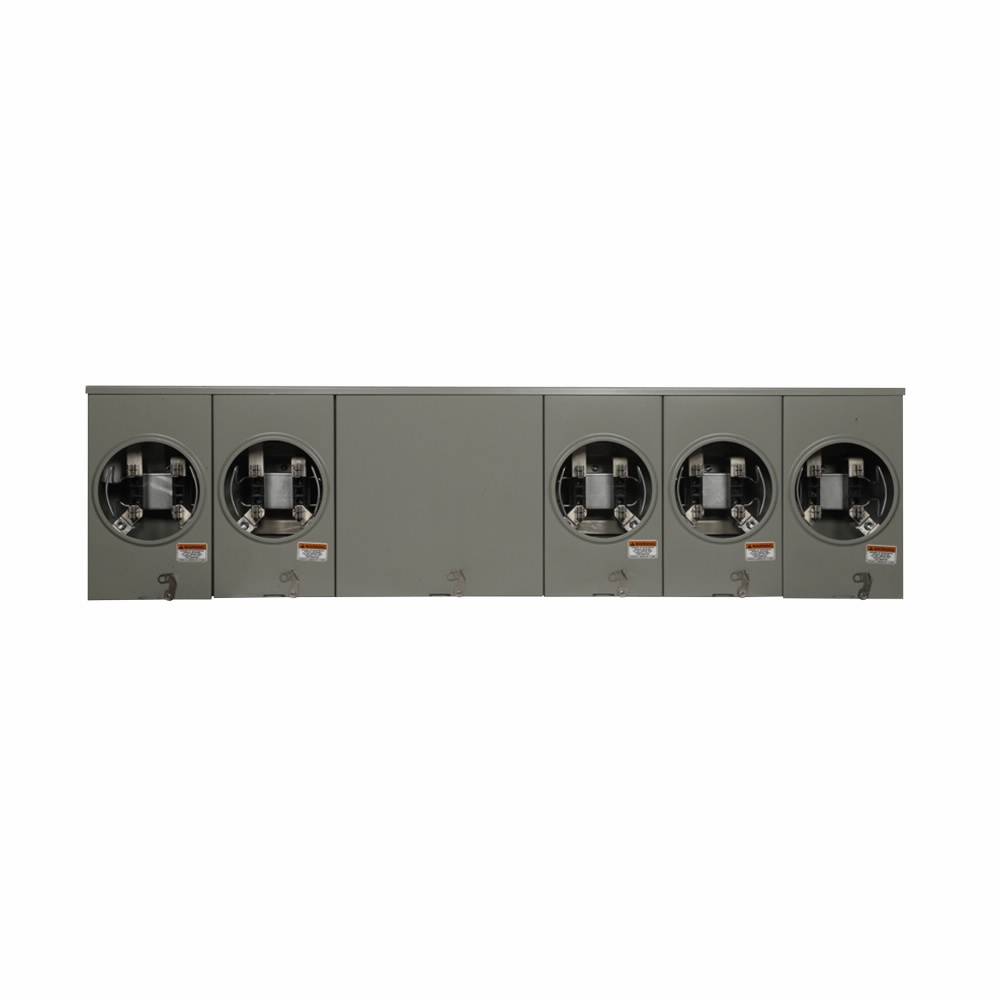EATON 1004439BCH 5-Position 3-Wire Meter Socket, 600 VAC, 200 A, 1 ph Phase