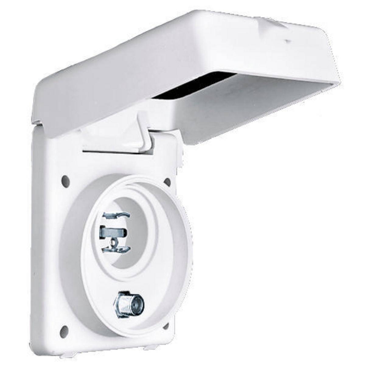 Wiring Device-Kellems HBLPHTVNM Grounding Standard Sized Screw Mount Watertight Hull Inlet, 2 Poles, 3 Wires, Black