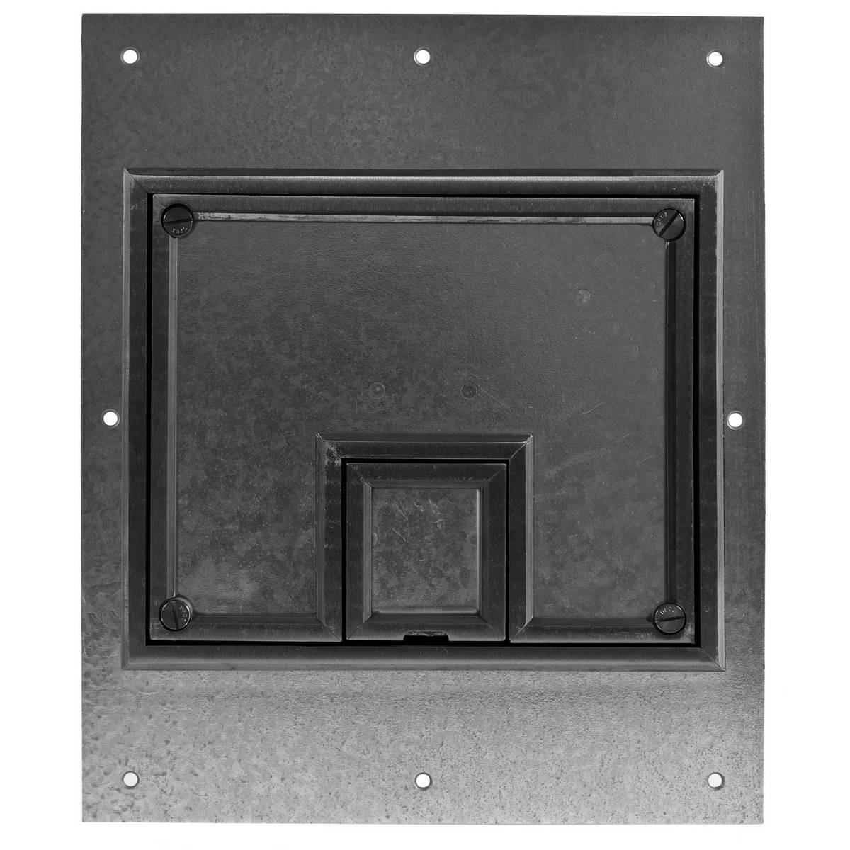 PREMISE WIRING CFB7CVRBLK Recessed Floor Box Cover, 12 in L x 12.2 in W, Beveled Edge Cover, Metallic