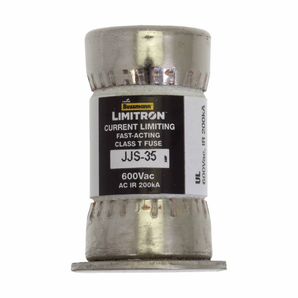 Bussmann Limitron™ Tron® JJS-35 Current Limiting Very Fast Acting Fuse, 35 A, 600 V, 200 kAIC Interrupt, T Class, Cylindrical Body