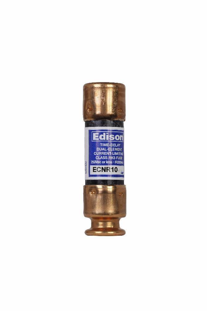 EATON Edison ECNR10 Current Limiting Time Delay Fuse, 10 A, 250 VAC/125 VDC, 200 kA Interrupt, Class: RK5, Cartridge Body