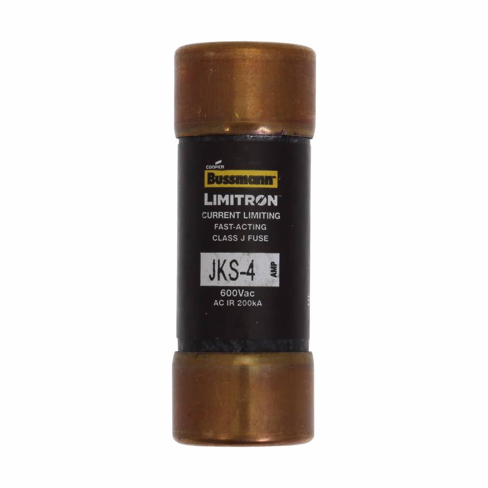 Bussmann Limitron™ JKS-4 Current Limiting Fast Acting Fuse, 4 A, 600 V, 200 kAIC Interrupt, J Class, Cylindrical Body