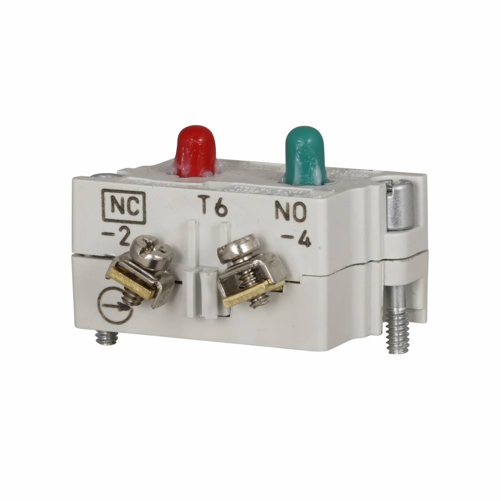 EATON 10250T6 Heavy Duty Standard Contact Block, 30.5 mm, 1NO-1NC Contact, 10 A at 660 VAC/VDC Contact, Silver Contact, Gray
