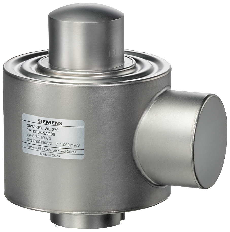 Siemens SIWAREX® 7MH51085KD00 WL270 CP-S SA Compression Load Cell With 15 m Connecting Cable, 30 ton Capacity