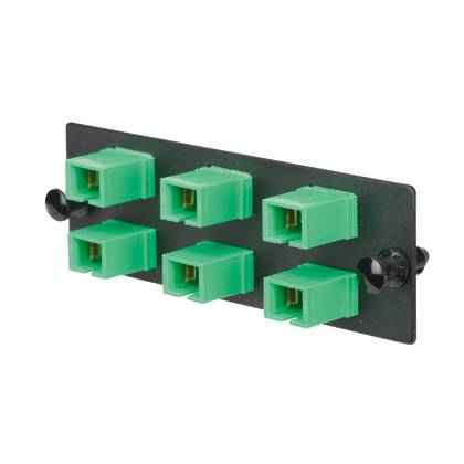 Panduit® Opticom® FAP3WAGDSCZ Type SC Fiber Adapter Panel, (3) APC/OS1/OS2 Fiber