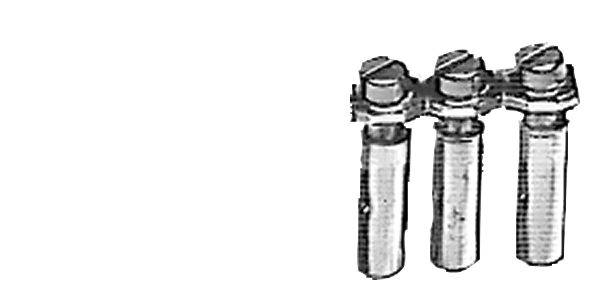 Siemens ALPHA 8WA1848 8WAI Connecting Bar, For Use With (4) SZ 16 Terminals, Screw Mount, Metal