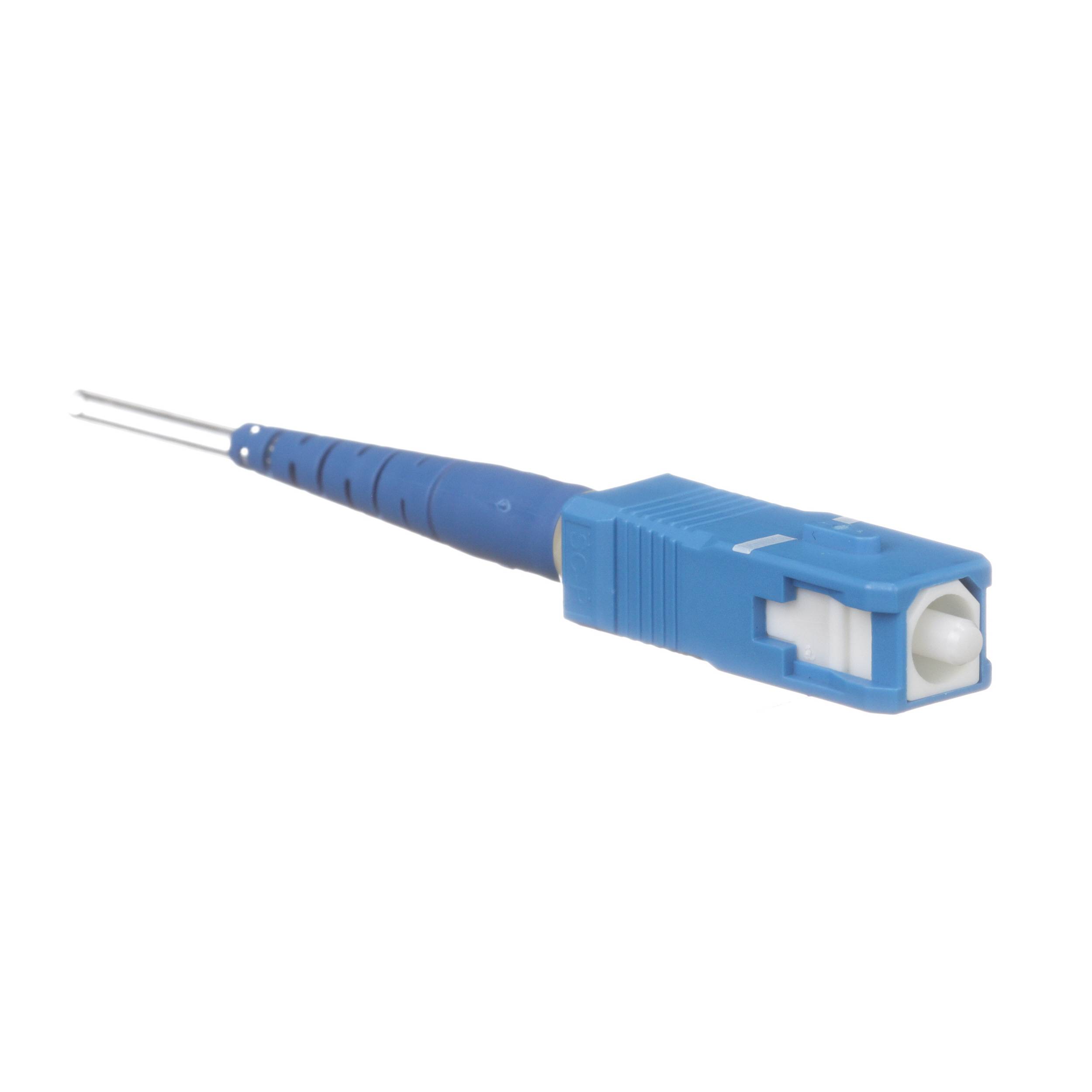 Panduit® FSCS2/9SOCU9BU Fusion Splice-On Fiber Optic Connector, SC Simplex Connector, OS1/OS2 9/125 um Fiber, 250 um Coated Fiber/900 um Tight Buffered Fiber, Zirconia Ceramic Ferrule