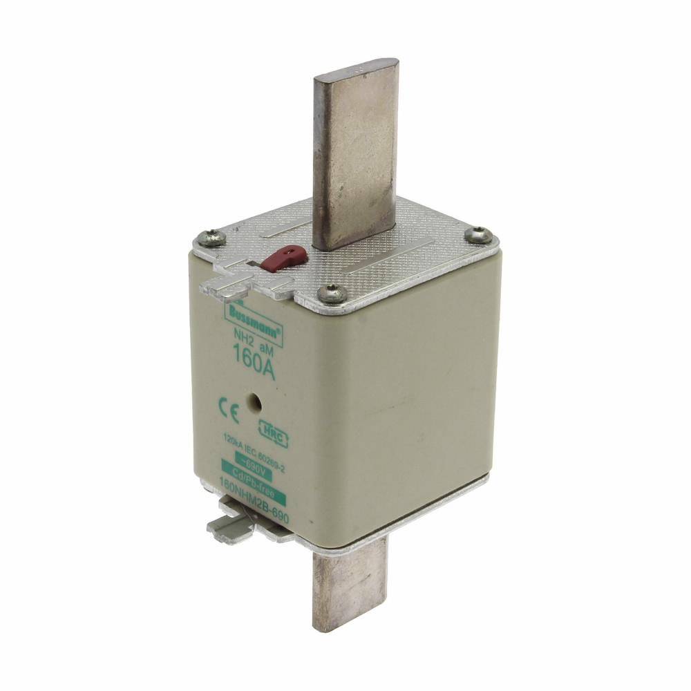 Bussmann 160NHM2B-690 Dual Indicator Low Voltage Size 2 NH Fuse Link, 690 V, 160 A, For Use With Class C/aM/gG/gL Fuse