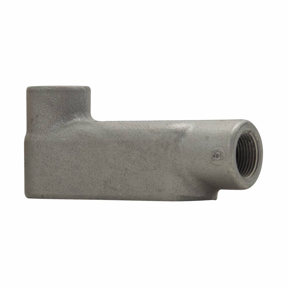 Crouse-Hinds Condulet® LB38 Type LB Conduit Outlet Body, 1 in Hub, 8 Form, Feraloy® Iron Alloy, Aluminum Acrylic Painted/Electro-Galvanized
