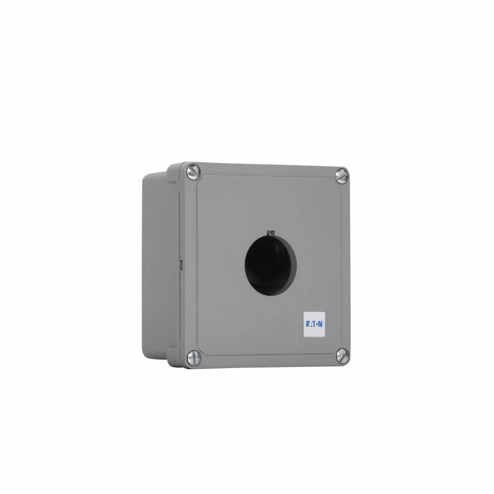 EATON 10250TN1 1-Element Heavy Duty Oiltight/Watertight Pushbutton Enclosure, 5-3/4 in L x 4 in W x 3-3/4 in D, NEMA 4/4X/12/13, Die Cast Zinc
