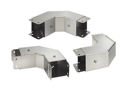 Hoffman Clean Tray® CT66EFCNT90SS F23 Elbow With Front Cover, 6 in W Tray, 90 deg, 304 Stainless Steel