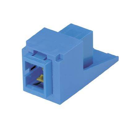 Panduit® Mini-Com® CMSBUSCZBL Fiber Optic Adapter Module, SC-Simplex Connector, 1 Port, OS1/OS2 Multi-Mode Fiber