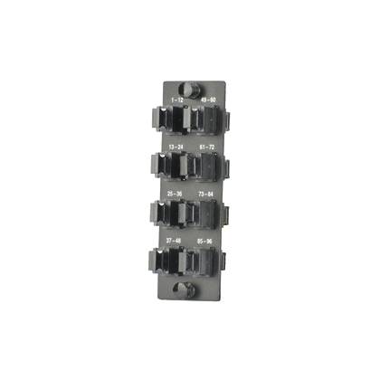 Panduit® Opticom® FAPV0812BLMPO Loaded Fiber Optic Adapter Panel, MPO™ End A, (8) OM1/OM2/OM3/OM4/OS1/OS2 Fiber