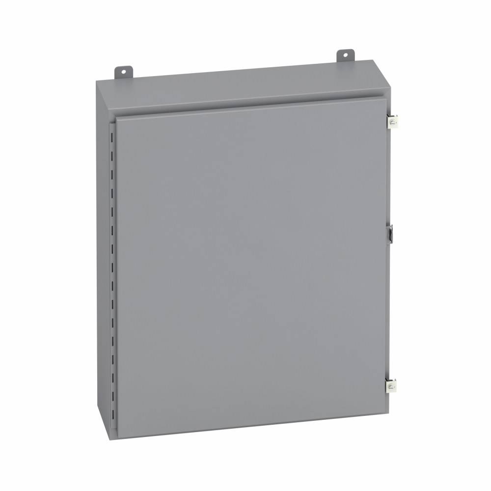B-Line 20206-12 1-Door Panel Enclosure, 20 in W x 6 in D x 20 in H, NEMA 12, 16 ga Steel