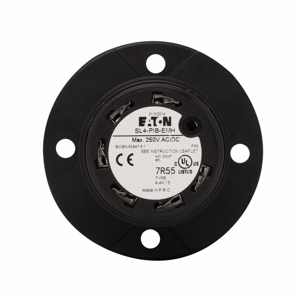 EATON SL4-PIB-EMH Base Module, 40 mm, For Use With SL4-L, SL4-BL, SL4-FL, SL4-AP Acoustic and Light Modules