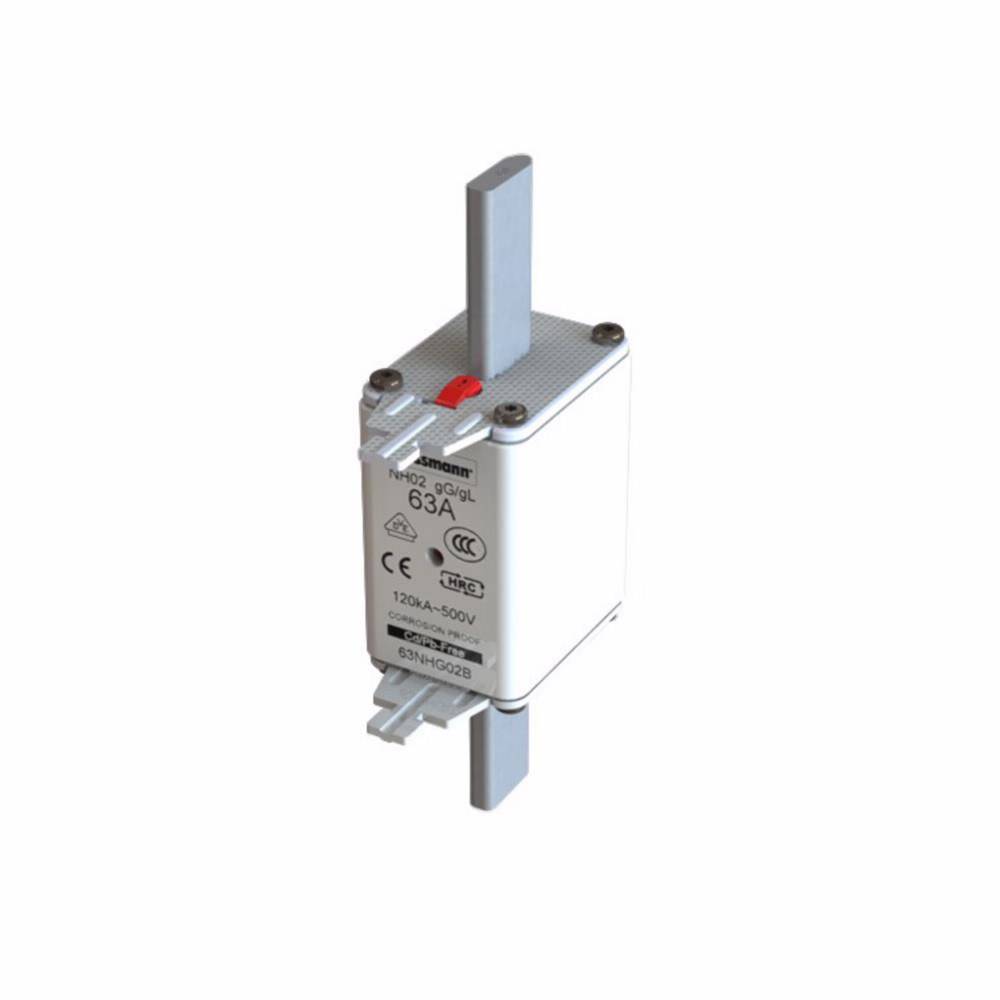 Edison 63NHG02B Fuse Link With Metal Gripping Lug, 500 VAC, 63 A
