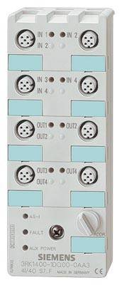 Siemens 3RK2400-1FQ03-0AA3 3RK A/B Slave Binary AS-Interface SlimLine Compact Digital I/O Module, 4 Inputs, 3 Outputs