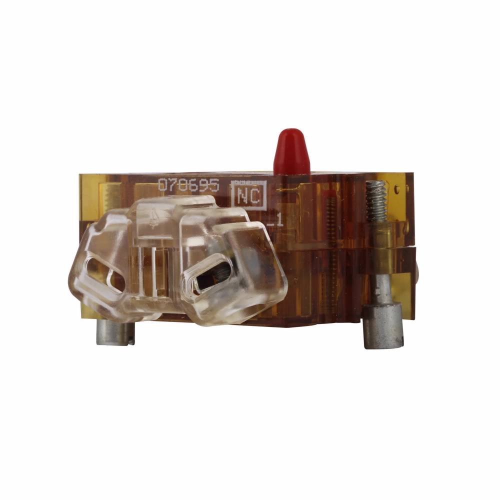 EATON 10250T51C Heavy Duty Oil/Watertight Standard Contact Block, 30.5 mm, 1NC Contact, 10 A at 600 VAC Contact, Silver Contact, Amber