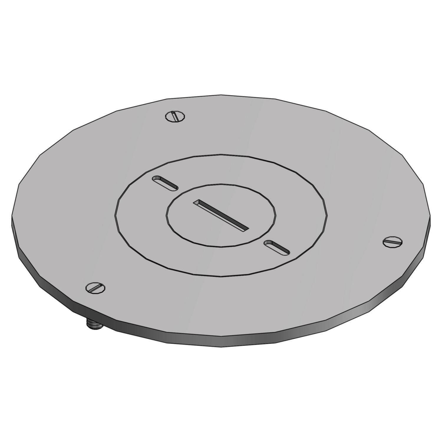 Steel City® P-60-3/4-2-AL Cover Plate, 4 in Dia, Aluminum