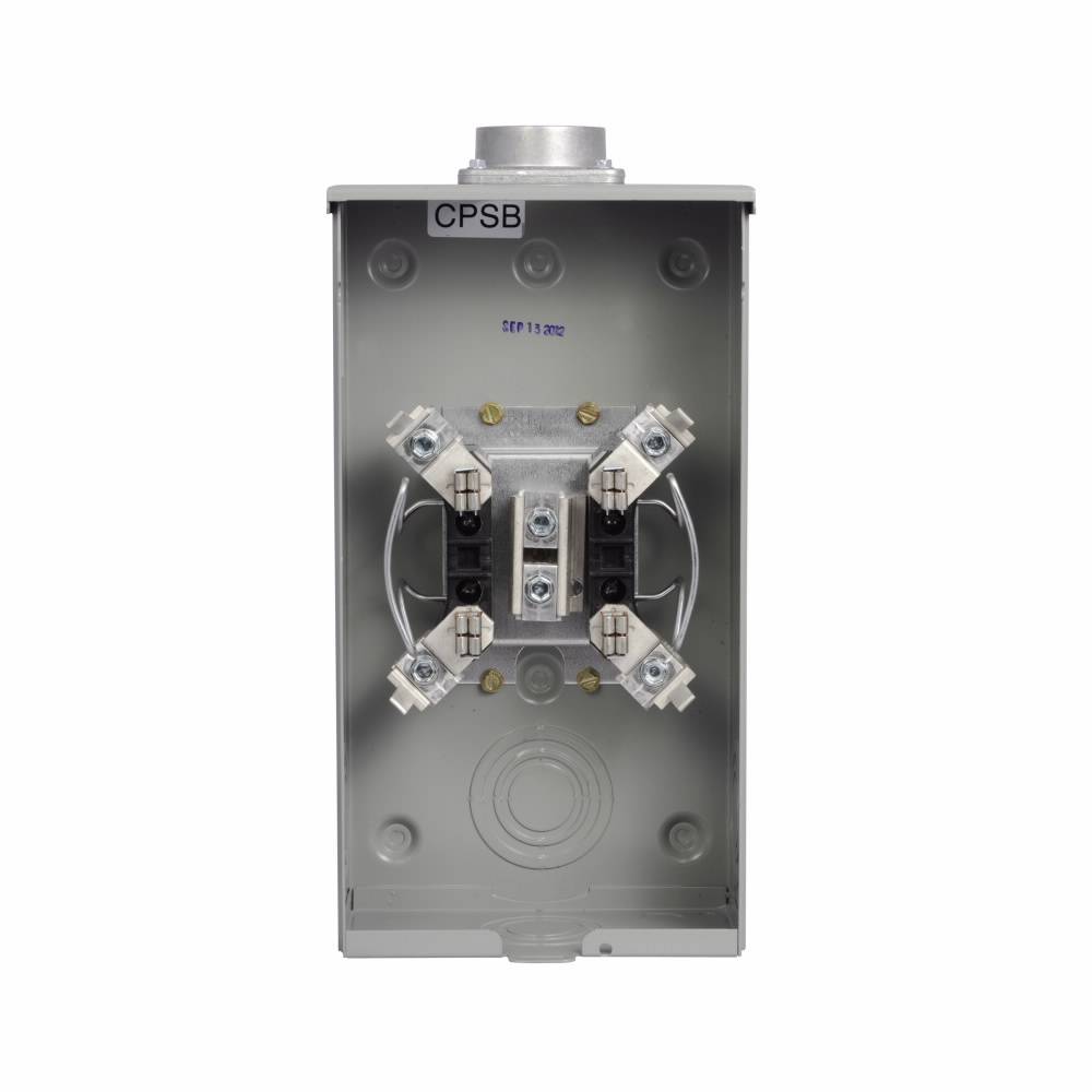 EATON Cutler-Hammer 1004455BCH 3-Wire 1-Position Residential Service Single Meter Socket With Horn Bypass, 600 VAC, 200 A, 1 Phase
