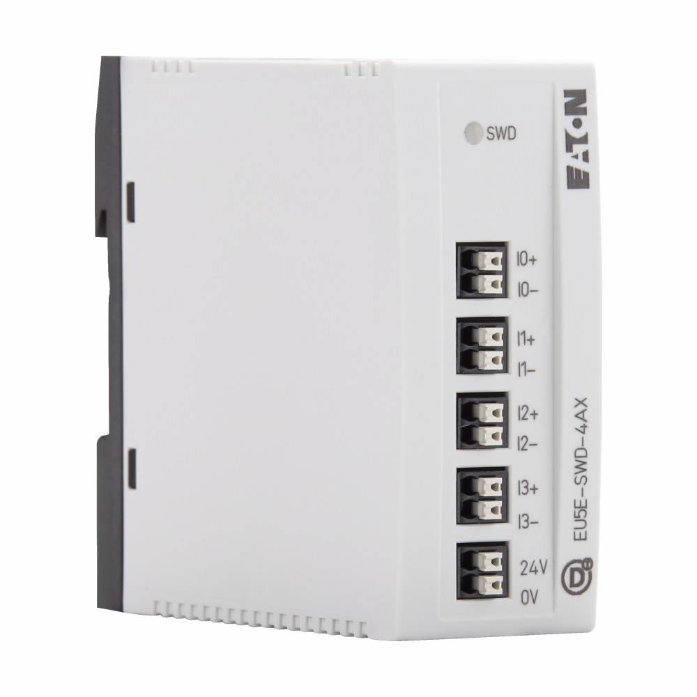 EATON EU5E-SWD-4AX 8-Pole Input/Output SmartWire Pilot Device Module, 4 Inputs, 2 kV Signal Range, 12 bit Resolution, +/-0.5 % Accuracy