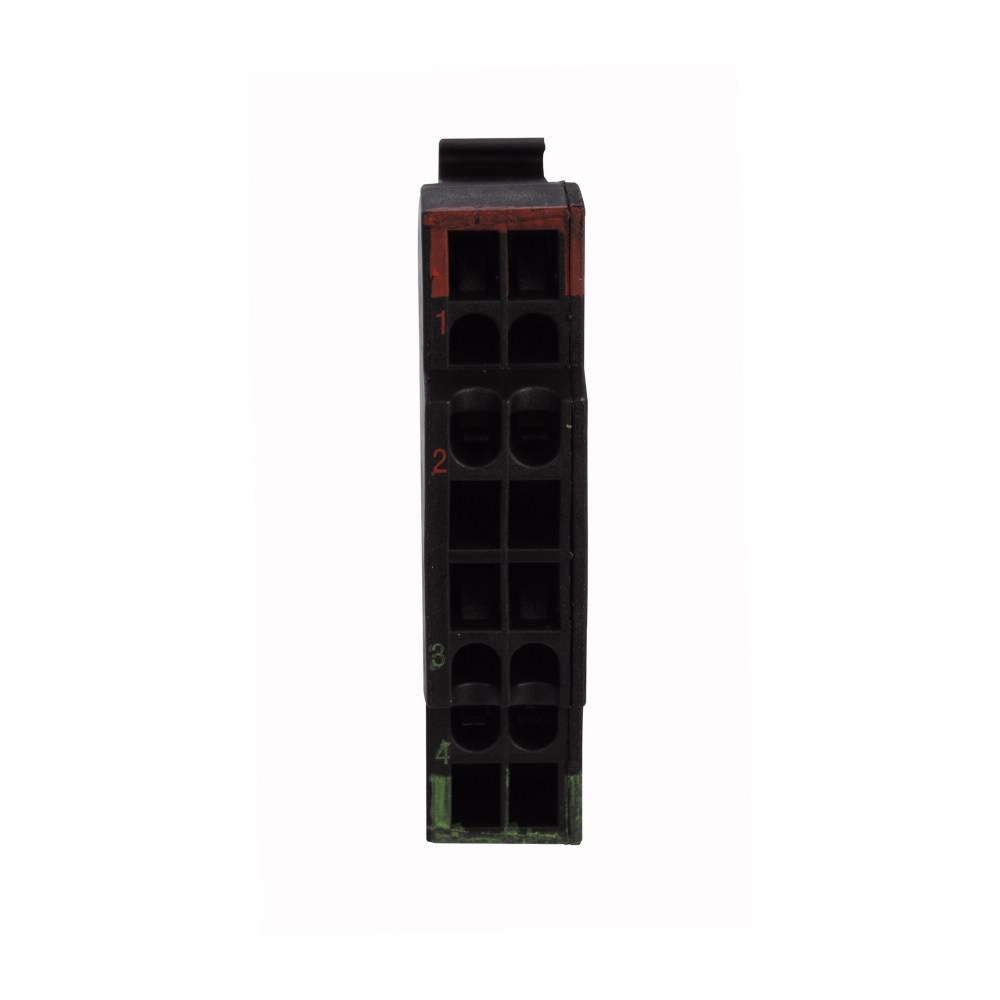 EATON M22-CK01 Contact Block, 22.5 mm, 1NC-CKO1 Contact, 4 A at 230 VAC, 2 A at 500 VAC Contact, Black