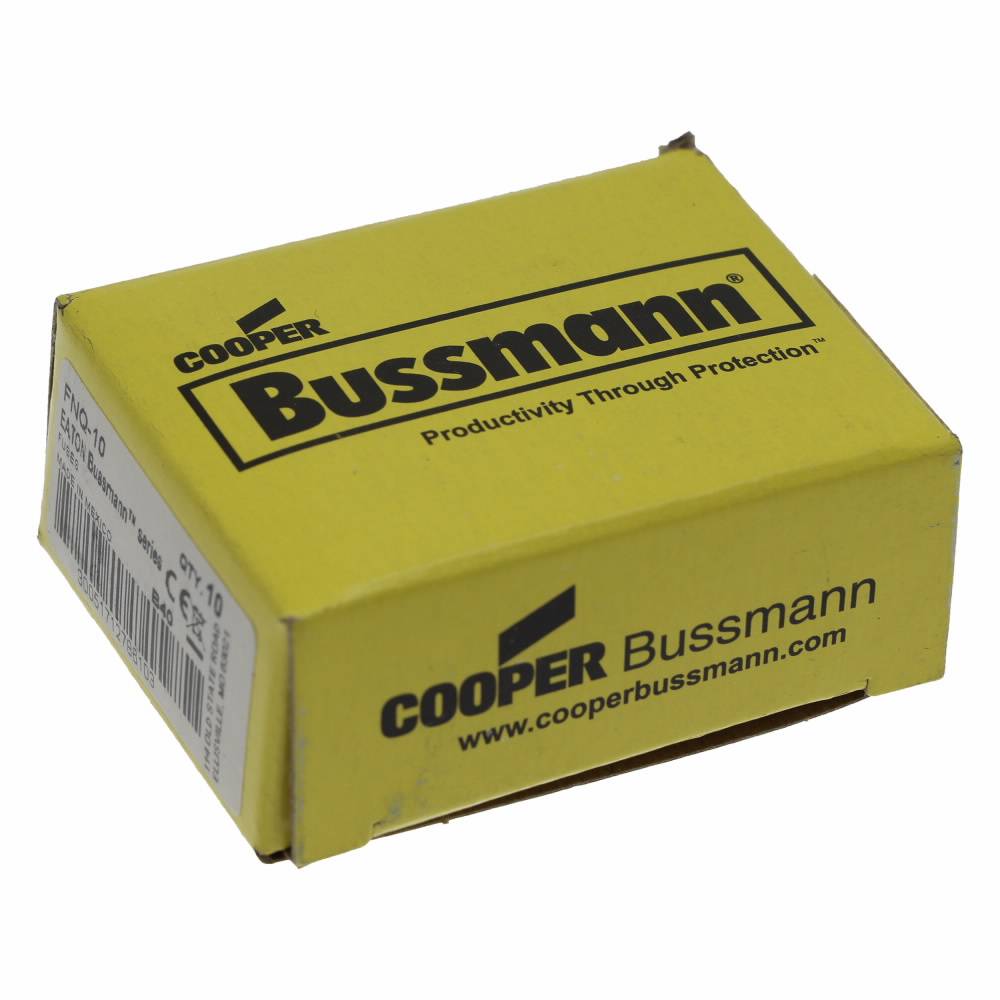 Bussmann Tron® FNQ-10 Time Delay Fuse, 10 A, 500 VAC, 10 kAIC Interrupt, Class: Supplemental, Cartridge Body