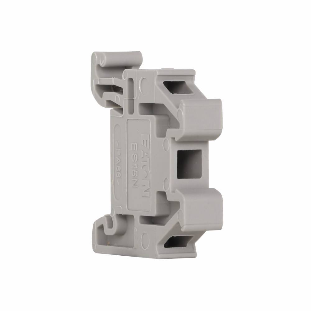 EATON XBAES15N End Stop, For Use With IEC-XB Series 15 mm Rail Terminal Block, Snap-In Mounting