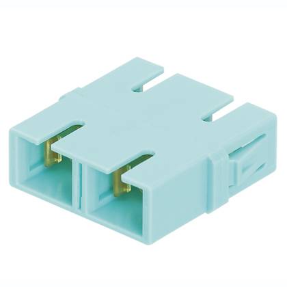 Panduit® FADSCZAQ-L Duplex Fiber Optic Adapter, SC Duplex Connector, Snap-Fit Mount, OM3/OM4 Single Mode Fiber