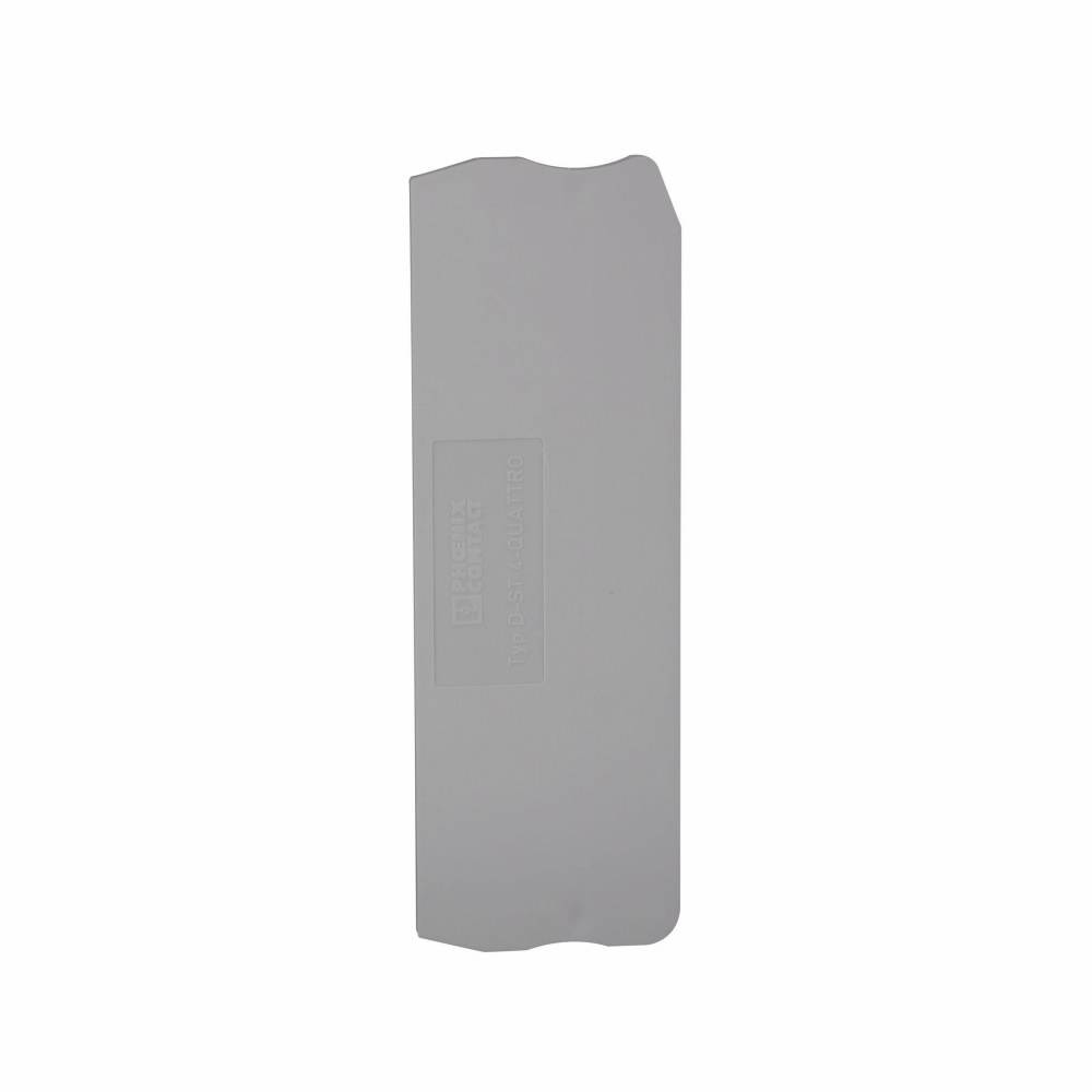 EATON XBACPT4D12 End Cover, For Use With XB Series XBPT4D12PE/XBPT4D12 Spring Cage Connection Multi-Conductor Terminal/Ground Block, Gray