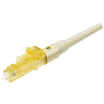 Panduit® OptiCam® FLCSMC6EIY Pre-Polished Fiber Optic Connector, Keyed LC Simplex Connector, OM1 62.5/125 um Multi-Mode Fiber, 900 um Tight Buffered Fiber, Zirconia Ceramic Ferrule