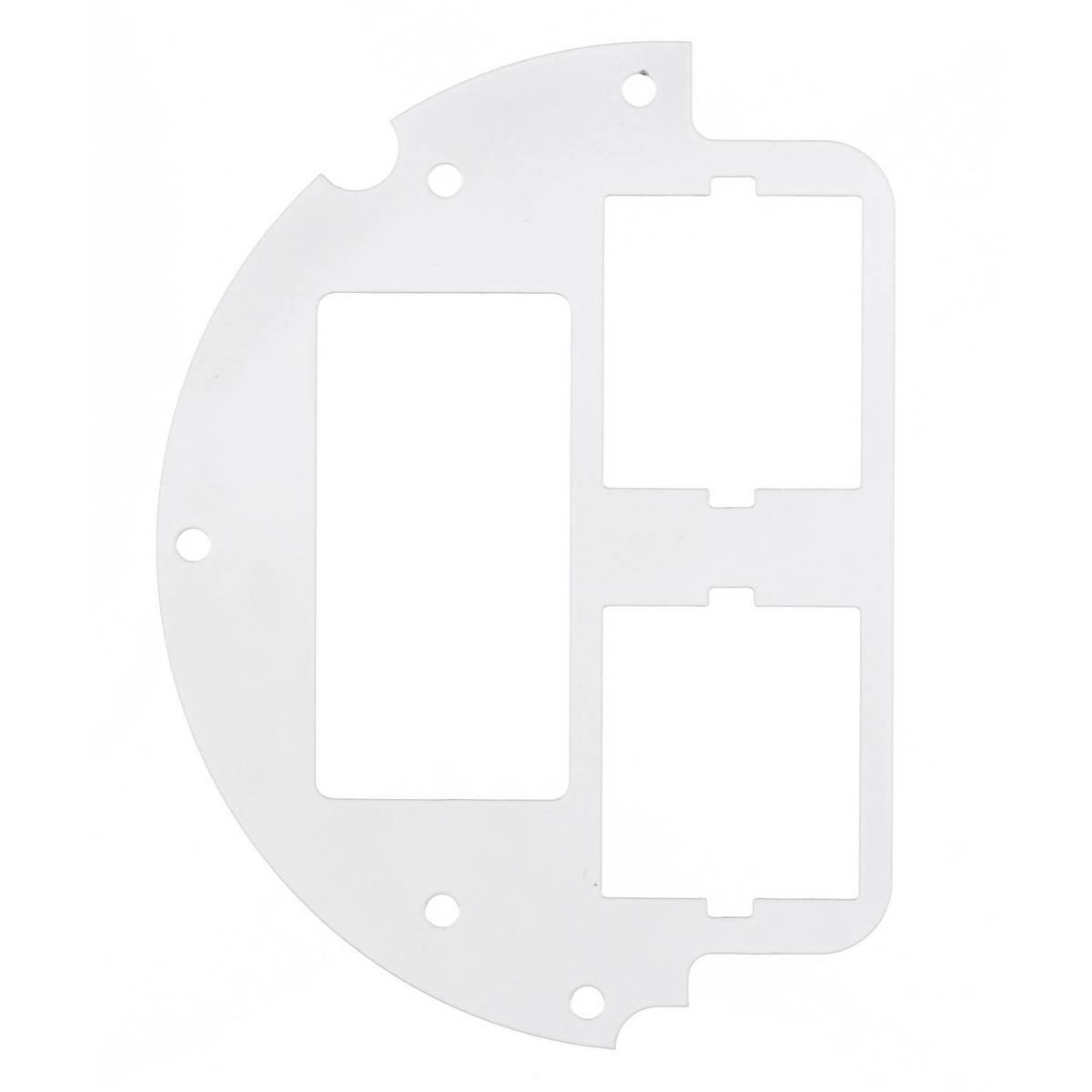 Wiring Device-Kellems SystemOne ScrubShield® S1R6SPY 60/40 Split Left Side/Standard Sized Sub Plate With (1) Style Line® Decorator Device Opening, Steel
