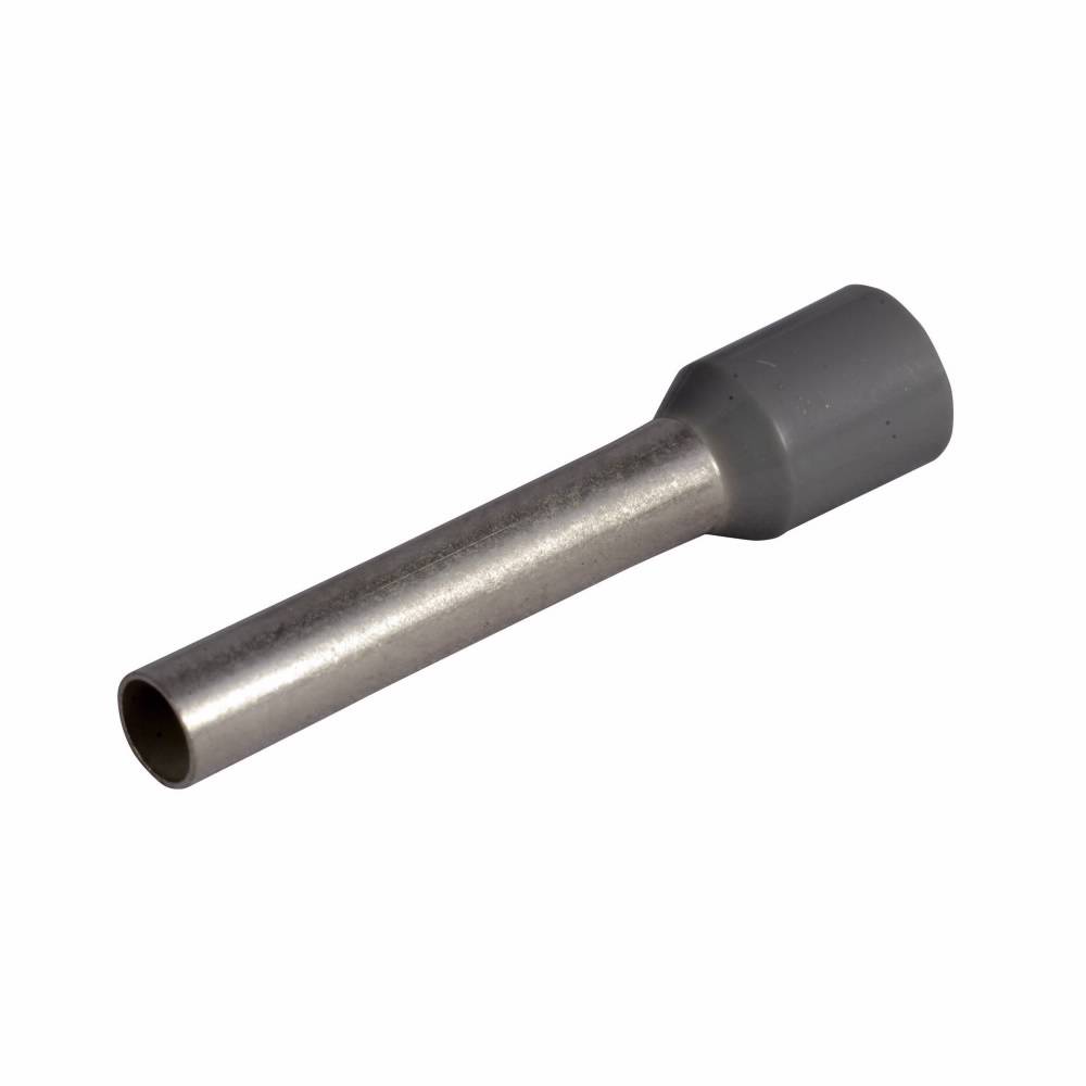 EATON XBAF12 IEC-XB Insulated Ferrule With Insulating Collar, 12 AWG, 1 in L, Polypropylene Sleeve/Soft Electrolytic Copper, Gray