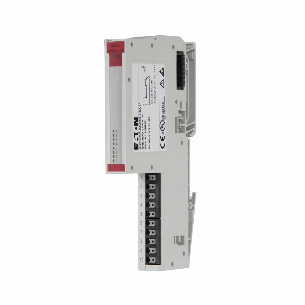 EATON XNE-8DO-24VDC-0.5A-P XNE Integrated Positive Switching Digital Output Module, 8 Outputs