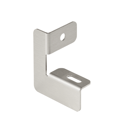 Hoffman Clean Tray® CT22LB F23 L-Bracket, 3.64 in L x 3 in H, For Use With Stainless Steel Cable Tray, 304 Stainless Steel